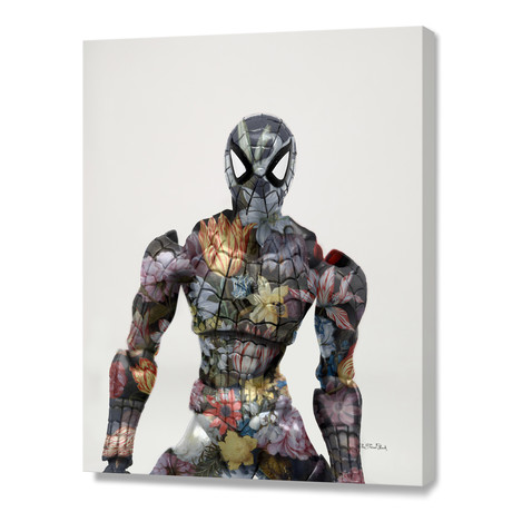 Botanical Spiderman (16"W x 20"H x 1.5"D // Stretched Canvas)