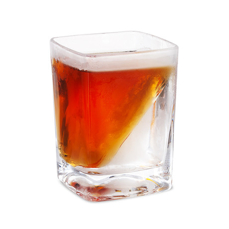 Flux Whiskey Glass + Silicone Ice Wedge (2 Units)