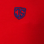 Geoffrey Short Sleeve Polo // Red (L)