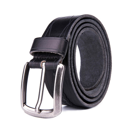 Italian Leather Belt 2064 // Black (34)