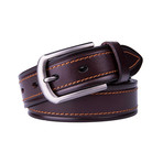 Italian Leather Belt 1222 // Brown (32)