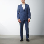 Modern Fit Pinstripe Suit // Blue (US: 38S)