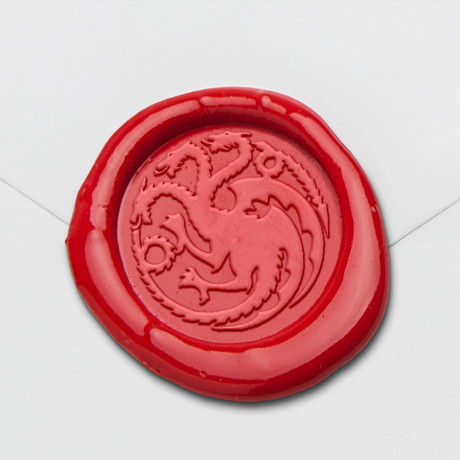 Three Headed Dragon Wax Seal Stamp Kit (Beech Handle)