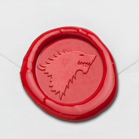 Direwolf Wax Seal Stamp Kit (Beech Handle)