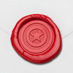 Star Shield Wax Seal Stamp Kit (Beech Handle)