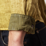 Italian Collared Linen Pocket Shirt // Yellow (M)