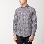Fitted All-Over Printed Shirt // Brown (L)