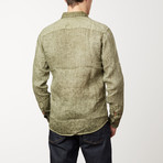 Italian Collared Linen Pocket Shirt // Khaki (2XL)