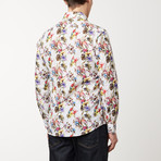 Fitted All-Over Printed Shirt // Pigeon (S)