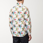 Fitted All-Over Printed Shirt // Parrot (S)