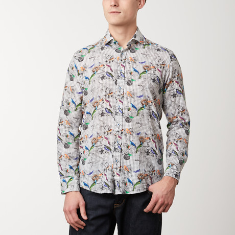 Fitted All-Over Printed Shirt // Sparrow (S)