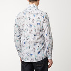 Fitted All-Over Printed Shirt // Green (L)