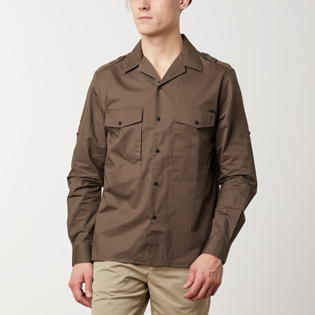 Leonel Long-Sleeve Shirt // Army Green (S)