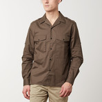 Leonel Long-Sleeve Shirt // Army Green (M)