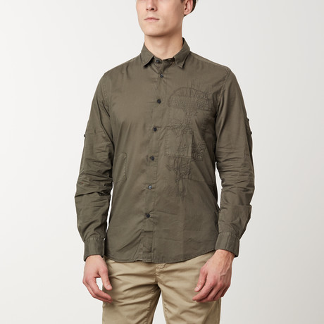 John Long-Sleeve Shirt // Army Green (S)