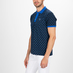 Springfield Short Sleeve Polo Shirt // Navy + Sax (2XL)