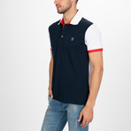 Indianapolis Short Sleeve Polo Shirt // White + Navy (S)