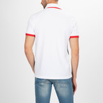 Indianapolis Short Sleeve Polo Shirt // White + Navy (L)