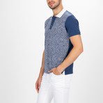 Lansing Short Sleeve Polo Shirt // Marine + White (L)