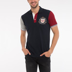 Santa Fe Short Sleeve Polo Shirt // Navy + Gray + Bordeaux (XL)