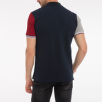 Santa Fe Short Sleeve Polo Shirt // Navy + Gray + Bordeaux (3XL)