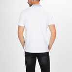 Raleigh Short Sleeve Polo Shirt // White + Blue (XS)