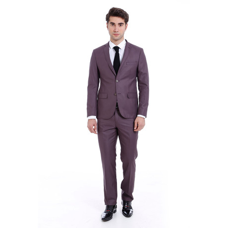 Dane 2-Piece Slim-Fit Suit // Purple (Euro: 44)