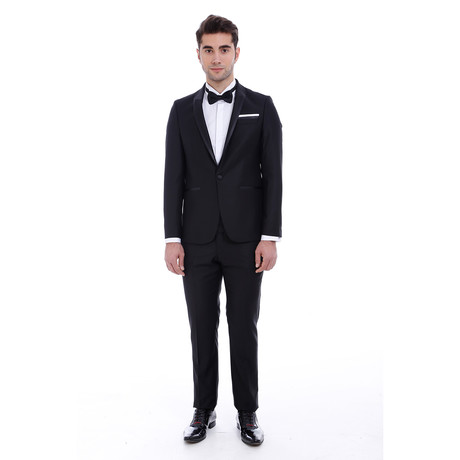 Jarvis 2-Piece Slim-Fit Suit // Black (US: 44R)