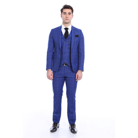 Edmundo 3-Piece Slim-Fit Suit // Blue (US: 44R)