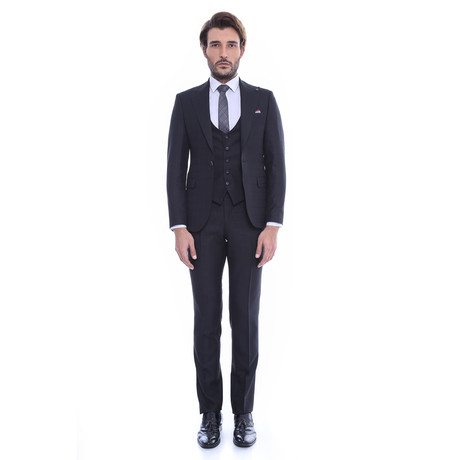 Juan 3-Piece Slim-Fit Suit // Black (US: 44R)