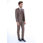 Clifford 3-Piece Slim-Fit Suit // Burgundy (US: 48R)