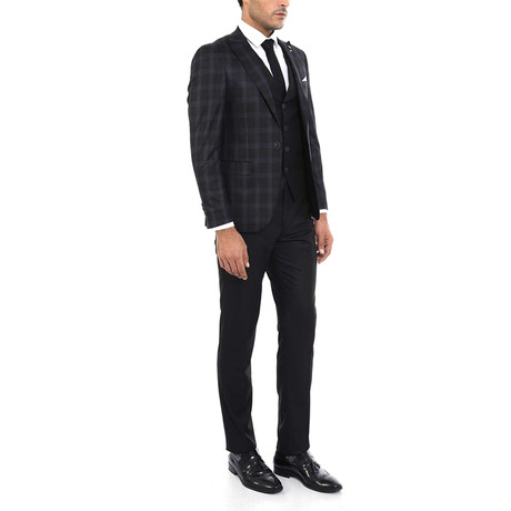 Brandon 3-Piece Slim Fit Suit // Black (US: 48R)