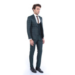 Steven 3-Piece Slim-Fit Suit // Green (US: 52R)