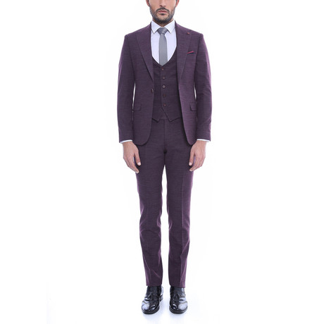 Earnest 3-Piece Slim-Fit Suit // Purple (Euro: 54)