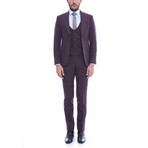 Earnest 3-Piece Slim-Fit Suit // Purple (US: 54R)