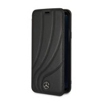 Mercedes Benz // Organic Genuine Leather Booktype Case // Black (GALAXY S9)