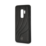 Mercedes Benz // Organic Genuine Leather Hard Case // Black (GALAXY S9 PLUS)