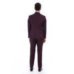 Alvaro 2-Piece Slim-Fit Suit // Burgundy (US: 52R)