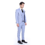 Oswaldo 3-Piece Slim-Fit Suit // Light Blue (US: 44R)