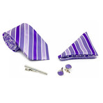 Silk 4 Piece Tie Set 104 // Purple