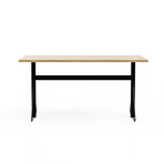 Carnegie Benching Desk Table (White + Natural)