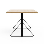 Carnegie Benching Desk Table (White + Natural)