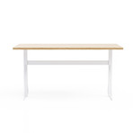 Carnegie Benching Desk Table (White + Natural)
