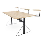 Carnegie Computer Gaming Desk XL (Natural, Black)