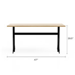 Carnegie Benching Desk Table (White + Natural)