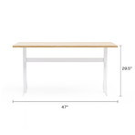 Carnegie Benching Desk Table (White + Natural)