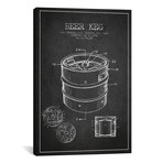 Keg Charcoal Patent Blueprint I // Aged Pixel (26"W x 18"H x 0.75"D)