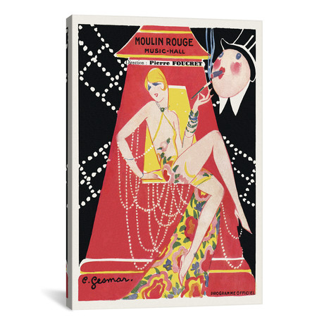 Moulin Rouge Ca C`est Paris! Programme, 1920s // Charles Gesmar (18"W x 26"H x 0.75"D)