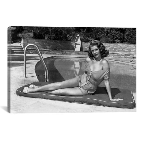 Rita Hayworth Posed In Swimsuit // Movie Star News (18"W x 26"H x 0.75"D)