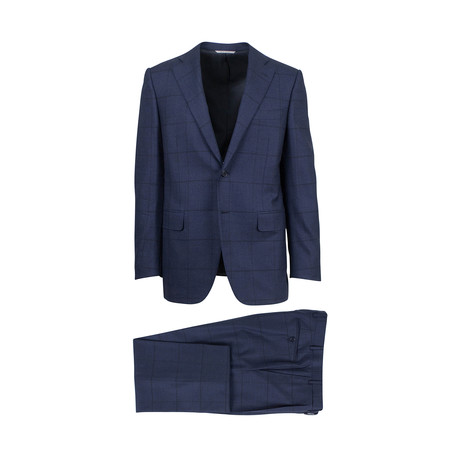 Cashmere Blend Classic Fit Suit // Blue (Euro: 46R)
